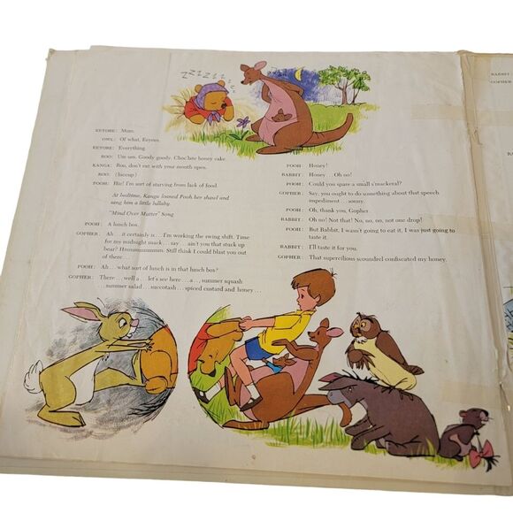 WALT DISNEY Winnie The Pooh And The Honey Tree Vintage Vinyl Record - Picture 4 of 7